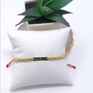 “Love you” 18k gold plated bracelet
